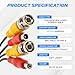 10FT Black Premade BNC Video Power Cable Extension Wire for CCTV, Security Camera, DVR, Surveillance System, All in One Plug & Play Cord