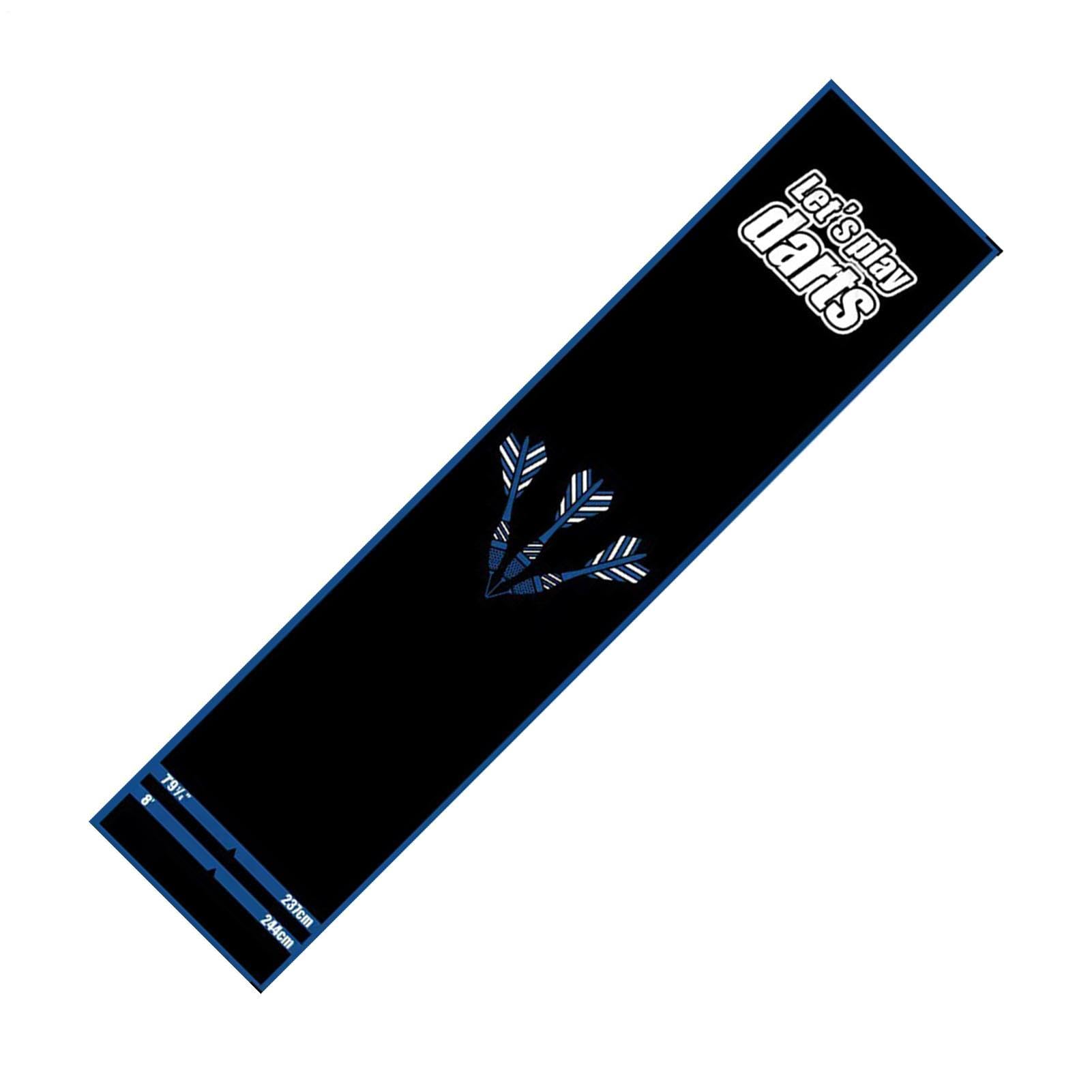 Wuvfojca Non Slip Darts Oche Mat, Darts Throwing Distance Mat, Professional Dart Mats 300x34cm Heavy Duty Crystal Velvet Portable Floor Protection Dart Mats For All Skill Levels Sports Club