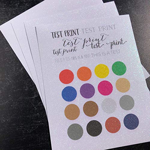 White Diamond Print Glitter Inkjet Premium Cardstock - 8.5 X 11 Inch - 104Lb / 280Gsm Cover - 15 Sheets From Cardstock Warehouse #TOP2