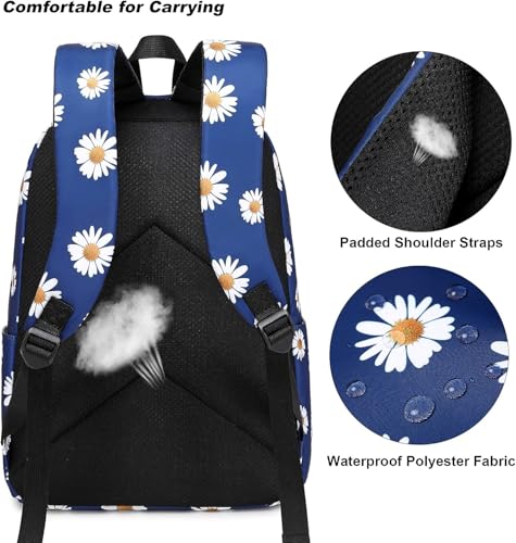 Image of 17-Inch School Backpack Set for Girls (3-in-1: Backpack + Lunch Bag + Pouch) | Padded Laptop Sleeve (Fits up to 16″) & Padded Shoulder Straps | Perfect for School, College & Travel