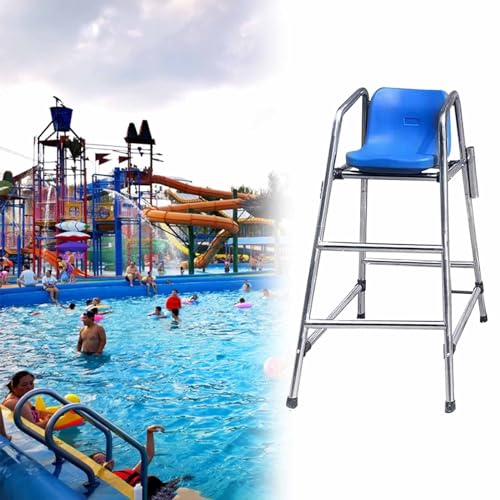 Silla alta para socorrista de piscina, resistente y desmontable