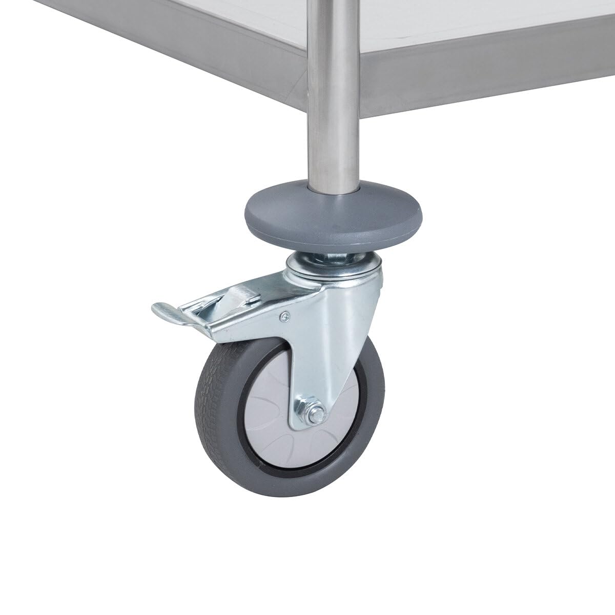 GastroHero Servierwagen ECO 2 Small Edelstahl 2 Etagen Transportwagen Küchenwagen Gastro 80 kg Traglast Rollen gebremst