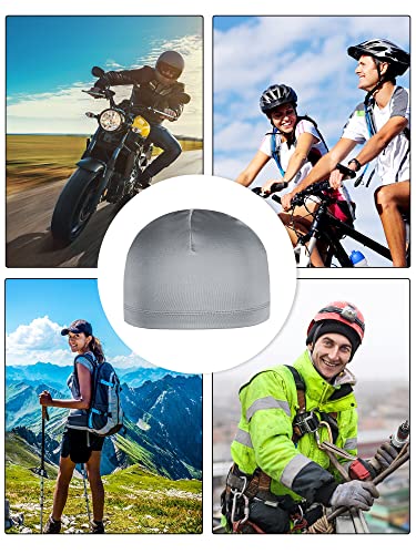 Image of Boao 6 Pieces Cooling Skull Caps Helmet Hard Hat Liner Sweat Wicking Running Beanie Cycling for Men Women