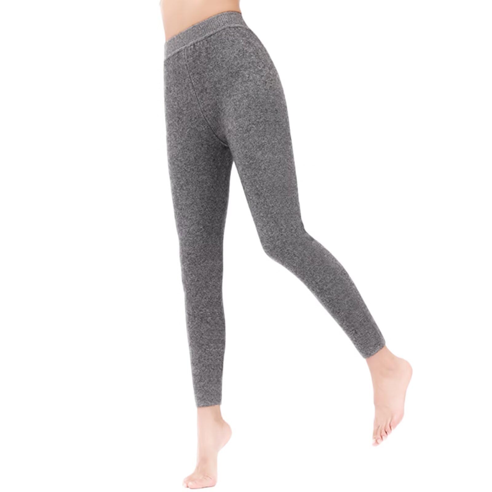 Leggings térmicos de Invierno 100% Cachemira para Mujer, Mallas de Cintura Alta, Pantalones cálidos para la Nieve