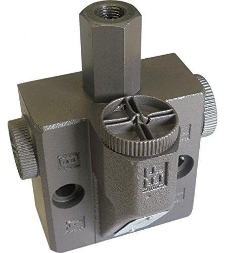 Valvola prioritaria HMPVLS80_7B, 80 l/min, precarico a molla 7 bar, costruzione tubazioni