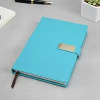 Agenda 2026 Executiva Couro Fecho Com Ímã Semanal Diario Planer Capa Planner 168 Páginas Capa Dura Diario Caderno Anotações Planejamento A5 (azul turquesa)