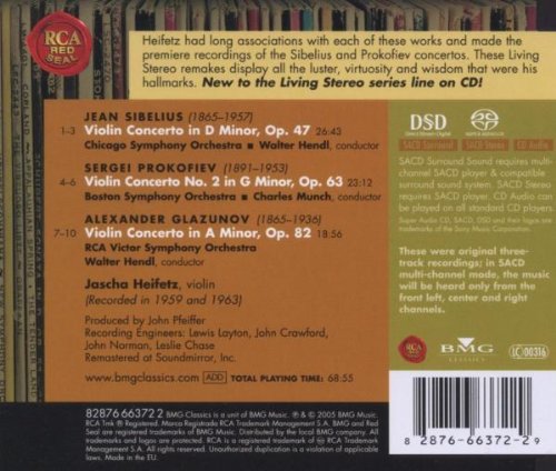 Vista 2 de Sibelius, Prokofiev, Glazunov Violin Concertos