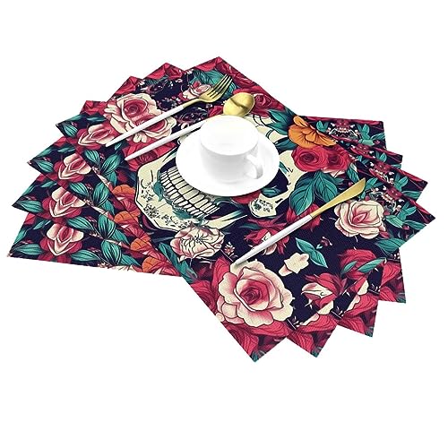 Lot de 6 sets de table lavables décoration table cuisine imprimé - 3