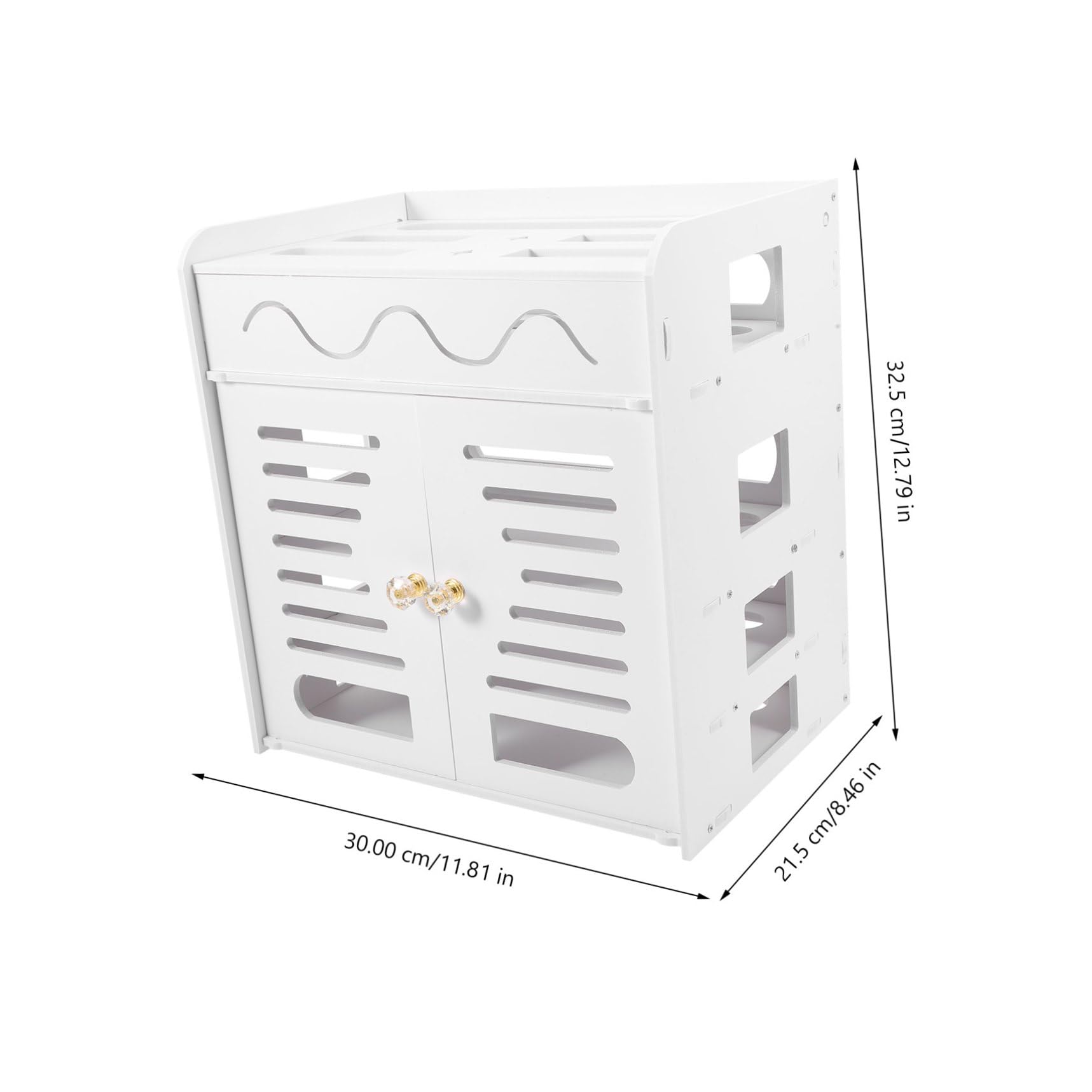 Scatola Organizer per Router a 4 Livelli in Pvc Bianco