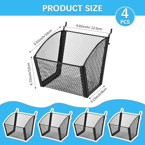 Skybooly KEJ-SKYBOOLY-308 4 Pack Pegboard Baskets Metal Wire Pegboard Storage Basket Hanging Wall Mount Pegboard Bins Pegboard Containers Accessories thumb #2
