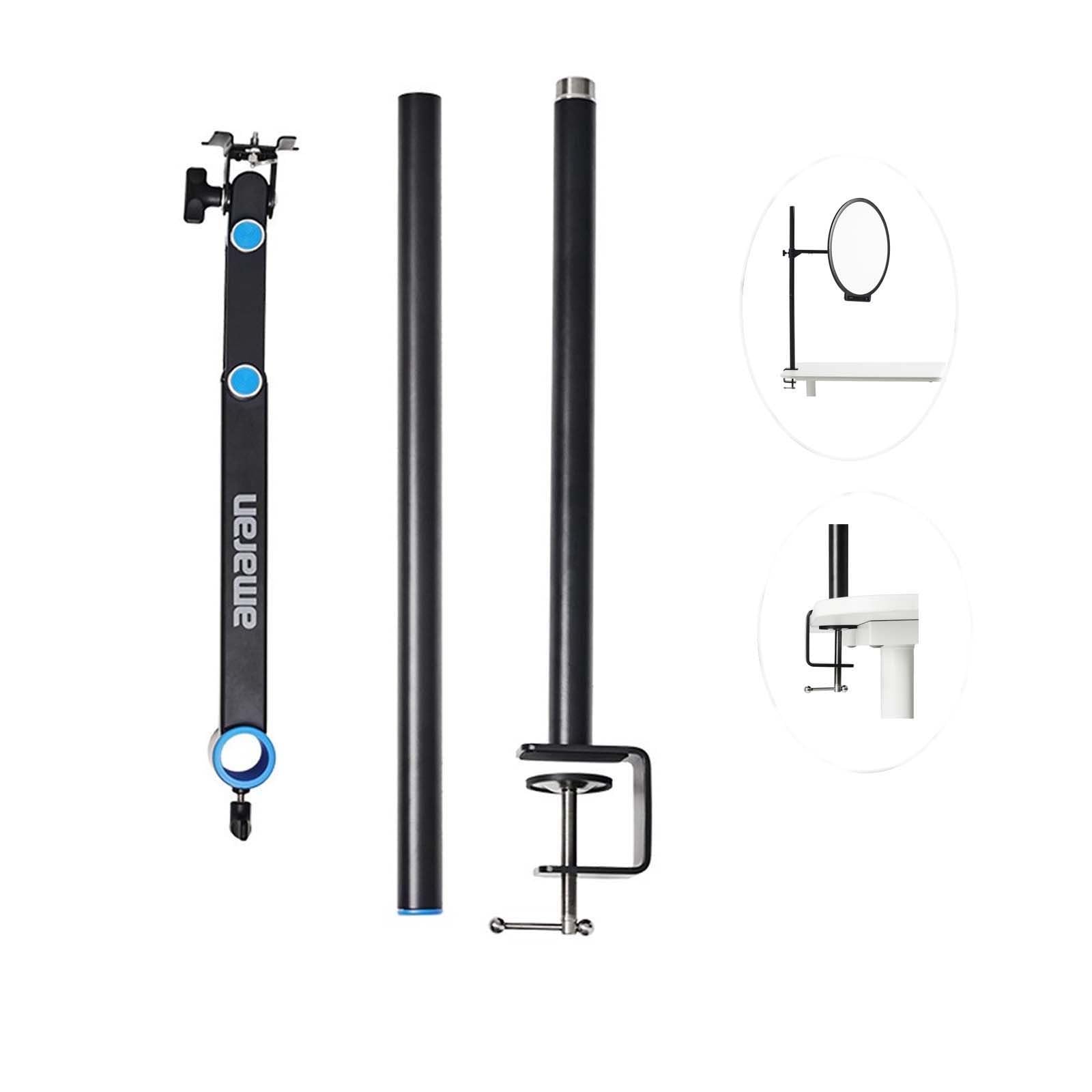 Amaran Verge Max Kit Éclairage Principal de 56 cm avec Support et Bras Réglable pour Streaming 60 W Bicolore 2700-6500K 7 Effets d'éclairage Anneau Lumineux de Bureau pour Enregistrement Vidéo,Jeux