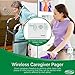 Smart Caregiver Wireless Motion Sensor Alarm System with Pager for Fall and Wandering Prevention | Mountable Motion Detector Alarm Alerts Medical Caregiver with Up to 300' Range | Bed or Door Movement