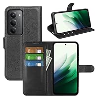 BOCTECH Hülle für Xiaomi Redmi 15, Handyhülle PU Leder Klappbar Schutzhülle Klapphülle mit Ständer, Kartenfach, Magnetschnalle Stoßfest Flip Cover Case Tasche für Xiaomi Redmi 15, Schwarz