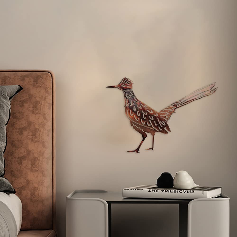 Jilip Road Runner Metal Wall Sculpture, Retro 3D Hollow Metal Art Silhouette, Hanging Metal Wall Art, For Room Outdoor Home Decor (Size : 11.8In/30Cm)