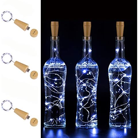 AnSaw USB Powered 20LED Wine Bottle Cork Lights 3 Pack Cover