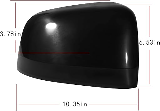 Black Top Half Mirror Exterior Upper Cover Trim Exterior Accessories For Jeep Grand Cherokee 2011-2022 & Dodge Durango 2011-2024 (Pack Of 2)