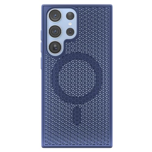 Image of Pikkme Back Cover for Samsung Galaxy S23 Ultra 5G | Honeycomb Cooling Design | Silicone Heat Dissipation | Mag-Safe Compatible | Shockproof Camera Protection Bumper Case (Blue)