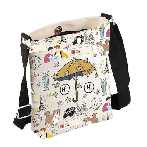JYTAPP Hi Hi Umbrella Heart Stop TV Show Crossbody Bag Merch Umbrella Hi Merch LGBT Movie Gift Heart Stop Leaves Bag3