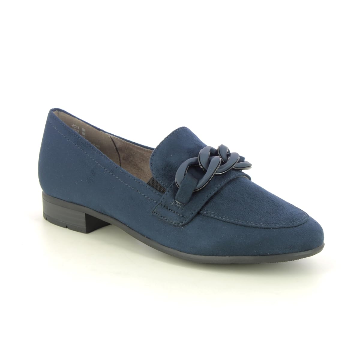 Jana Women’s Slip-Ons with Block Heel Vegan, Navy, 4 UK