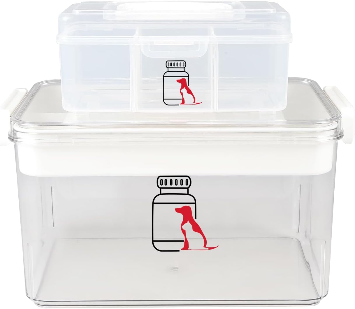 Large Portable Pet First Aid Kit – Empty Organizer for Dogs & Cats