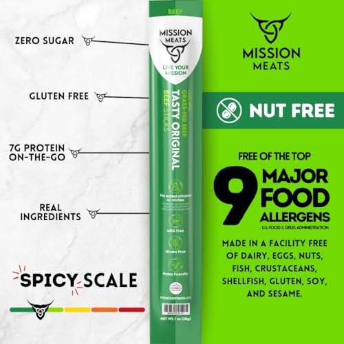 image for EST. 2015 MISSION MEATS Mission Meats Beef Sticks – 100% Grass Fed &