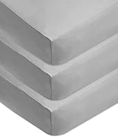 Vista 25 de American Baby Company Paquete de 3 sábanas bajeras para cuna de 100 % algodón natural de 52 x 28 pulgadas, suaves, transpirables, hipoalergénicas