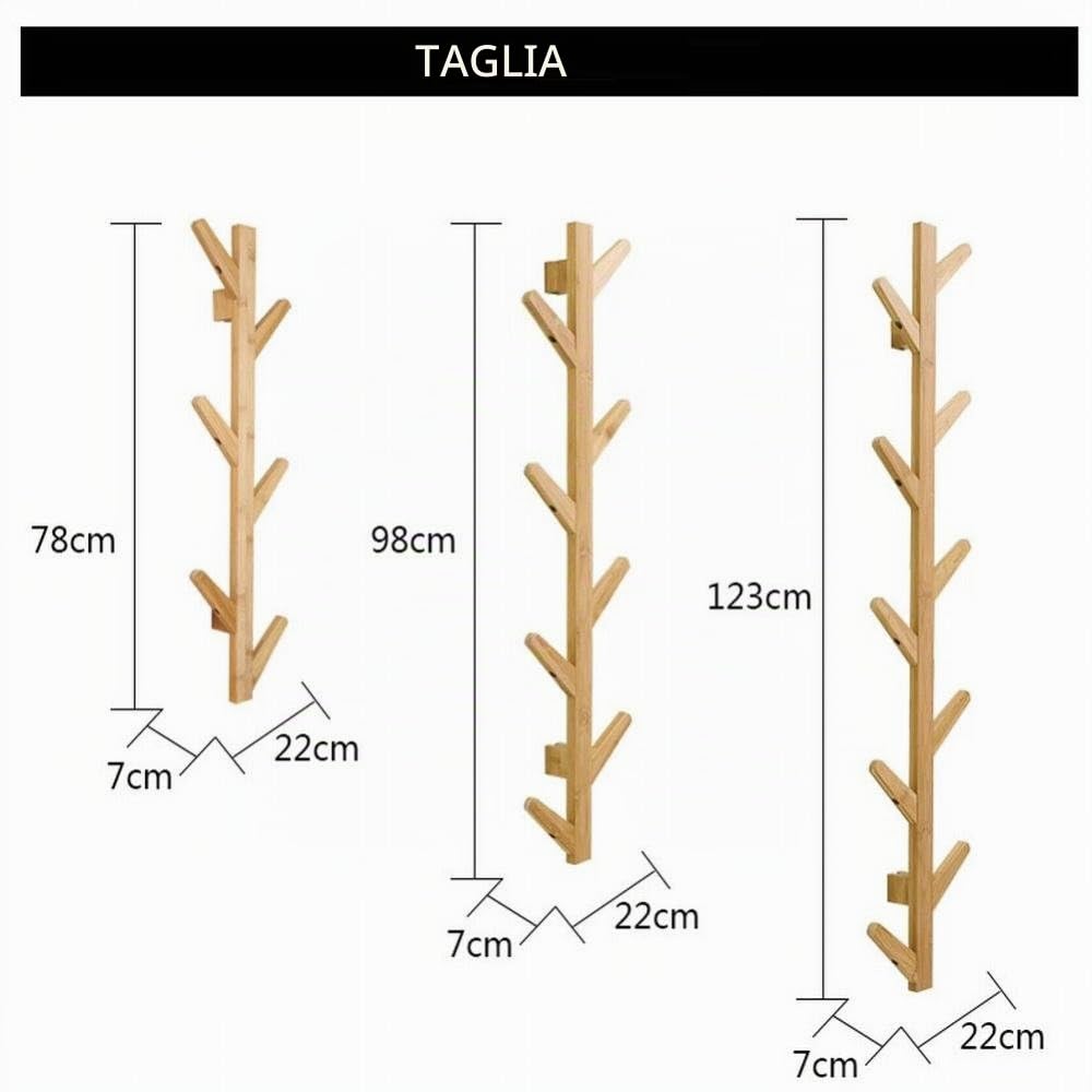 appendiabiti in legno da parete, decorazione per camera da letto soggiorno gancio porta asciugamani