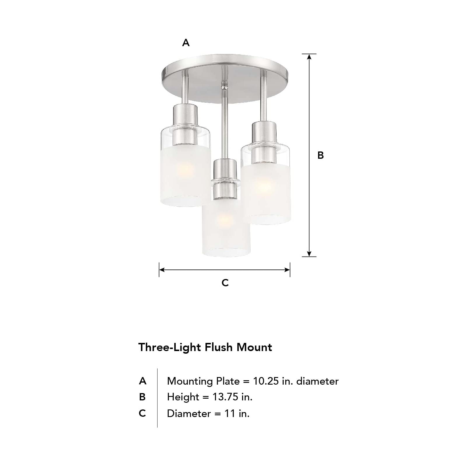 DESIGNERS FOUNTAIN Cedar Lane 3-Light Semi Flush Mount Ceiling