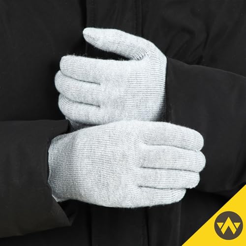 wander gloves for men womens lightweight merino wool touchscreen thermal knit running winter glove liners
