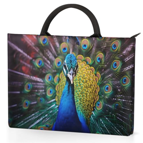 Beautiful Peacock Laptop Sleeve with Handle Waterproof Computer Carrying Case3