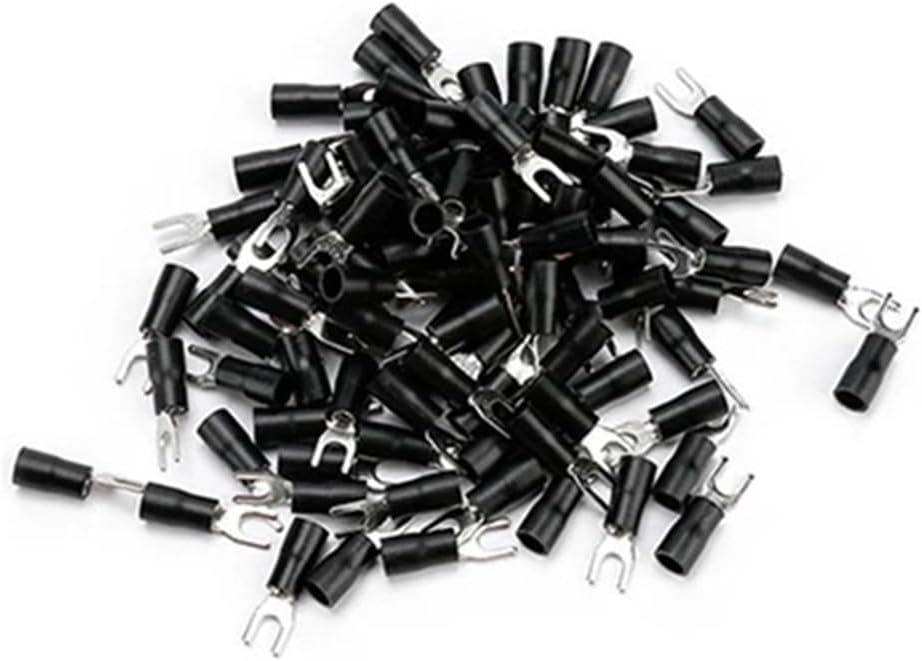 50 pieces SV3.5-4 5 6 Series Insulated Spade U-Shaped Wire Connector Electrical Crimp Terminals for 14-12AWG 2.5-4mm Cable (Color : 50pcs-03, Size : SV3.5-6)