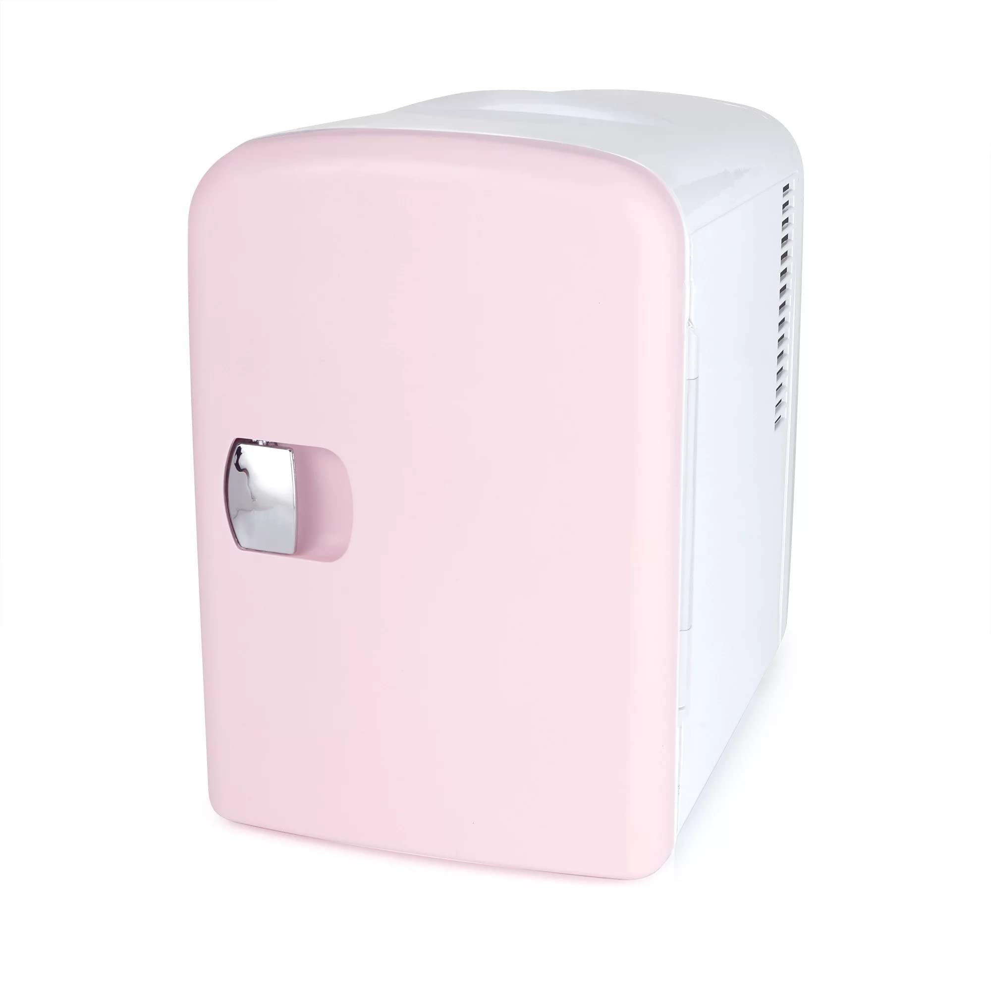 PERSONAL CHILLER 4L Mini Fridge 6 Can Portable Cooler & Warmer Compact Refrigerators(Pink)
