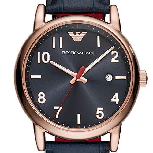 Image of Emporio Armani Men's Three Hand, Automatic or Chronograph Watch with Stainless Steel or Leather Band