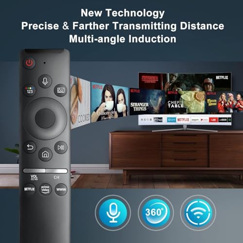 Image of Voice Remote Replacement for Samsung TV - Universal Smart Remote Compatible with Samsung QLED, LED, LCD, 4K & 8K TVs
