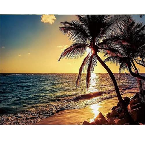 Kit 5D Diamond Painting Complet Coucher de Soleil 60x90cm T-3671