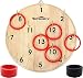 Win SPORTS Hook and Ring Toss Game for Kids & Adults – Hookey,Outdoor and Indoor Fun, Exciting Gift Idea, Safe & Durable Design – Includes 13 Metal Hooks and 14 Rubber Rings