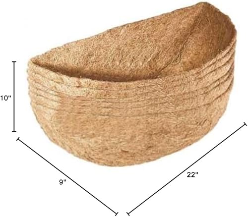 Miniatura 1 de BestNest Compra a granel de 6 revestimientos de fibra de coco semicirculares Panacea 88597, 22 pulgadas de largo cada uno