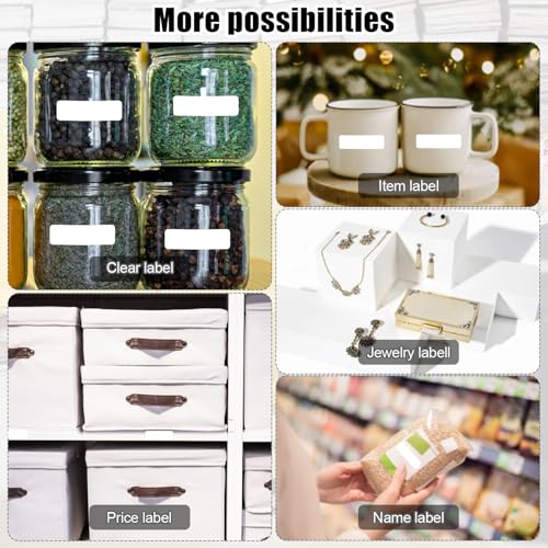 480uds/3 Rollos Cintas de Etiquetas Blancas para Phomemo D30, 12x50mm Autoadhesivas Papel Térmico Cinta Adhesiva para Etiquetas para Oficina Suministros para el Hogar