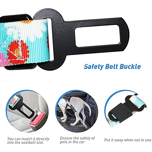 Heavy Duty Dog Leash, Hotsky Tactical Dog Leash With Car Seat Belt And Double Handle For Large Dogs Up To 150Lbs, 4Ft 6Ft Adjustable Shock Absorbing Strong Dog Leash For Dog Training Walking (Daisy) #TOP3