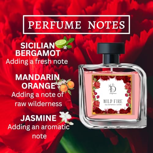 Image of Dionii WILDFIRE Womens Eau De Parfum Perfume | Long Lasting Jasmine Fragrance With Bergamot & Orange, 100 ML