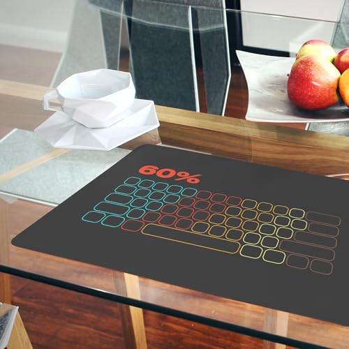 Napperons noir lot de 4 sets de table souple dessous en liège techy geek - 6