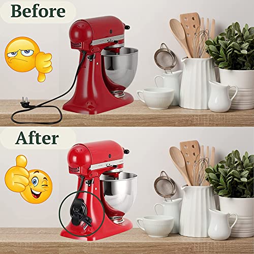 2Pcs Cord Organizer for Kitchen Appliances - Wrapper and Holder for Home Appliance Cables (Black) 2 51Xrzh6bMIL