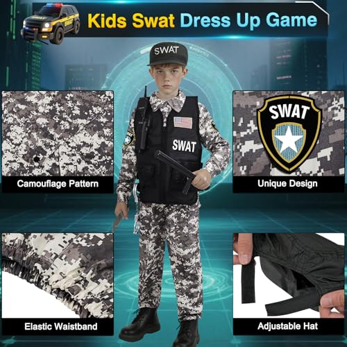 Disfraz Completo SWAT Policía para Niños y Niñas miniatura 3