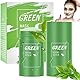 2 Stück Mask Clay Stick, Green Tea Cleanse Mask, Maskenstab,Feuchtigkeitsspendende Pflegende Haut, Green Pore Stick, Schönheitsreinigungspflege, Für Alle Hauttypen von Männern und Frauen