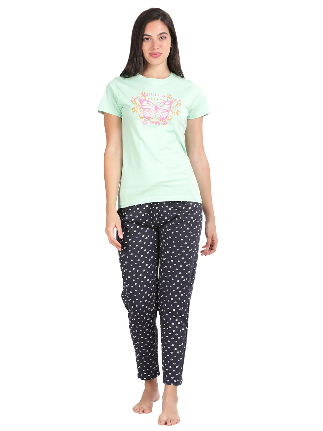 Womens Cotton Relaxed Fit Pyjama Set-image-14