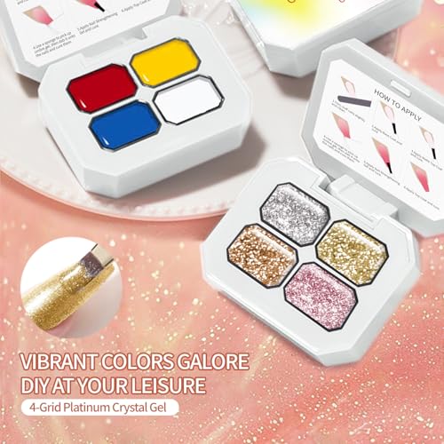 Set de 4 Esmaltes Ombre Gel para Uñas con 20 Esponjas miniatura 3
