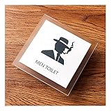 HWASH No Smoking Warning Toilet Logo Sign, 10/15/20cm Bitte Nicht Rauchen Aufforderungsschilder Zur Identifizierung des Acryl-Wandaufklebers (Color : Male Toilet, Size : 15x15cm)
