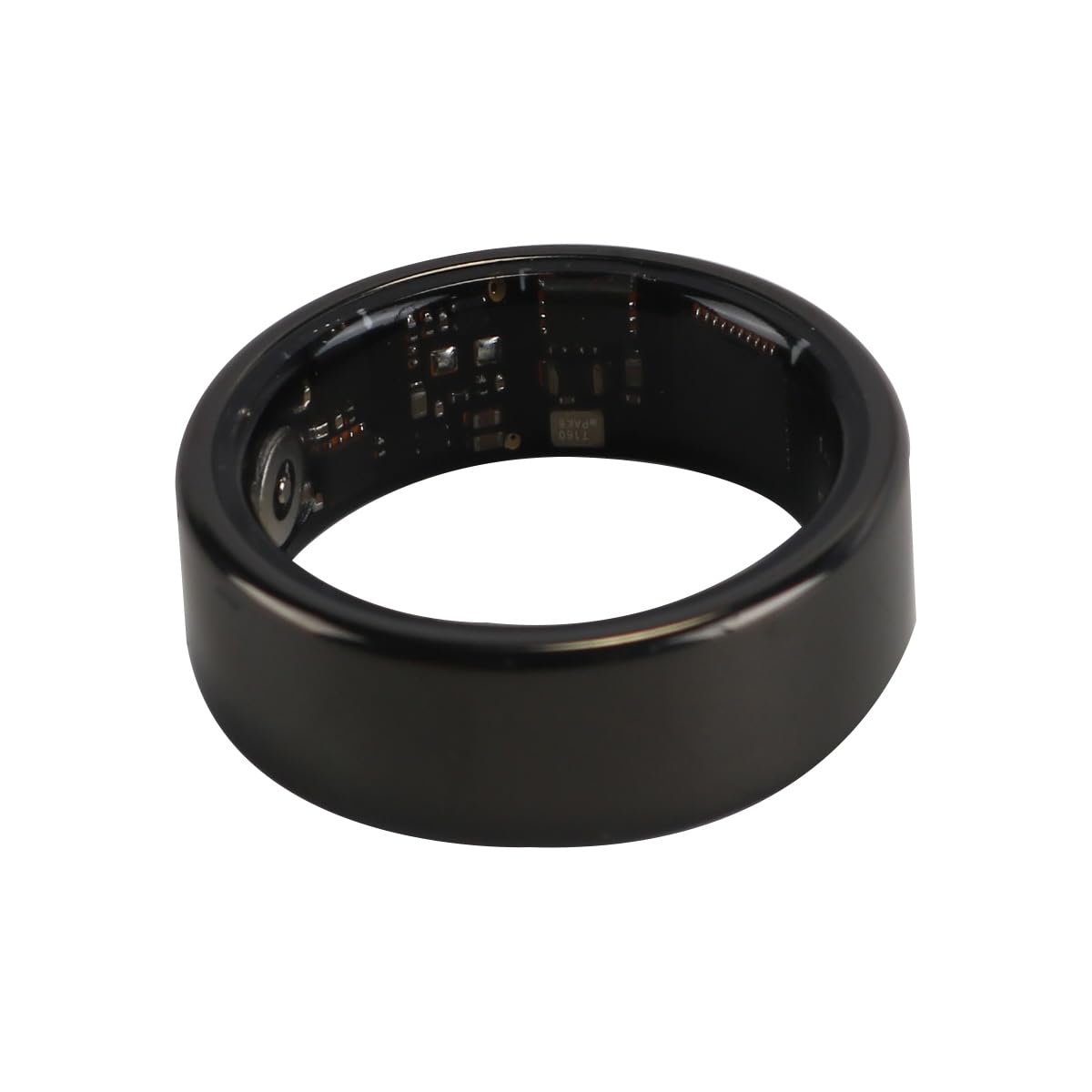 Bague connectée avec écran Tactile et Moniteur de fréquence Cardiaque, boîtier de Chargement sans Fil Noir de 18,2 mm de diamètre intérieur