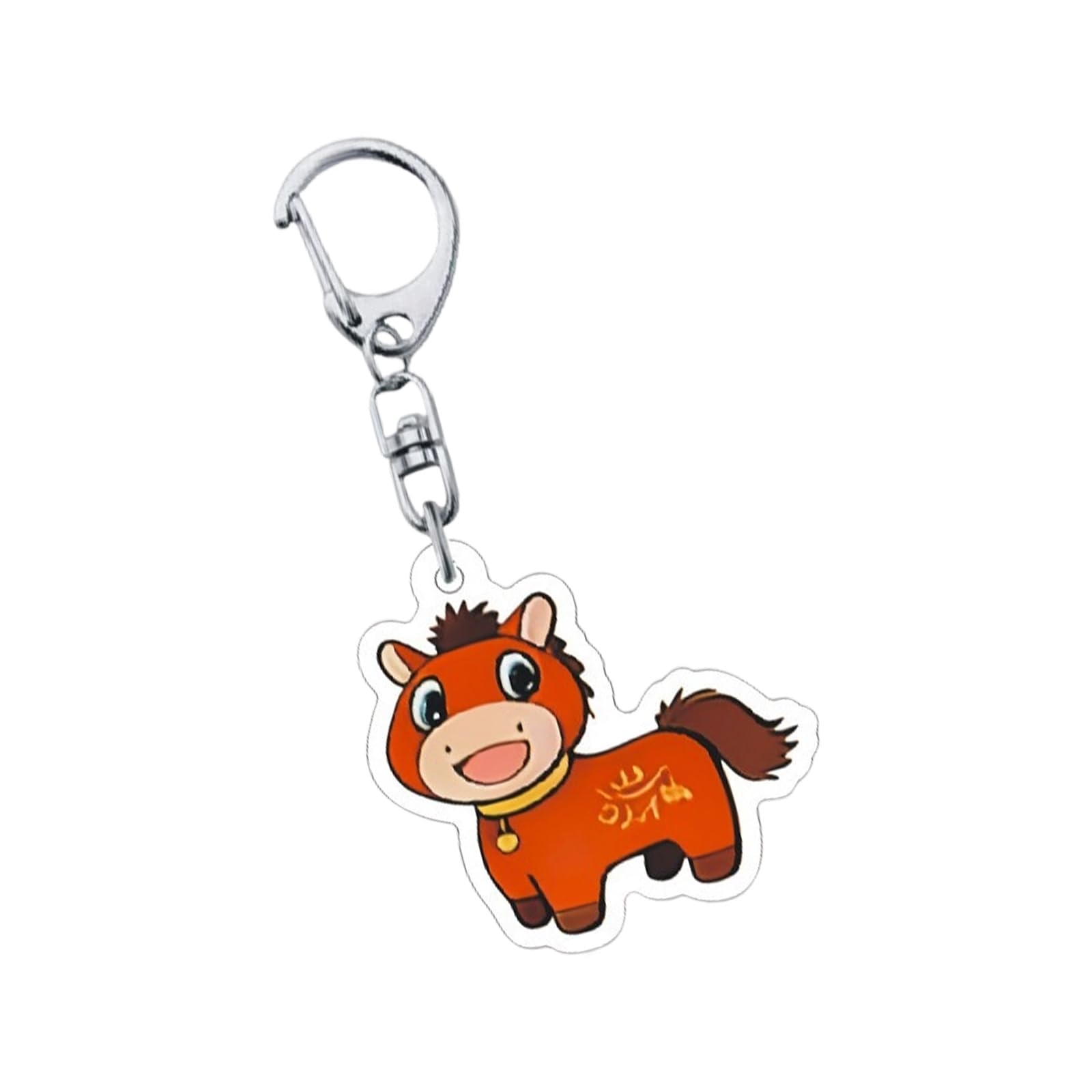 Buxuaaaa 20Pcs Horse Pendant Acrylic Keychain Animal Pendant Holder Phone Charm for Friend Family Birthday Lucky Horse Charm