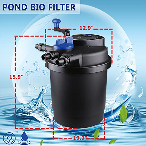 Image of TRUPOW Pond Bio Pressure Filter 1600 Gallons Pool Fishpond Pump Filter Pond Filter